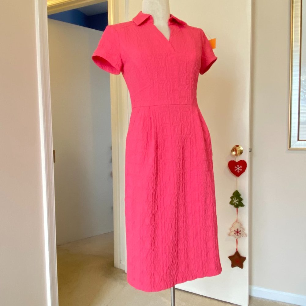 Nanette Lepore Sexy Hot Pink Body Hugging Dress Barbiecore US2